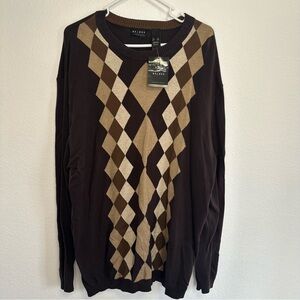 Axcess Men’s Brown Argyle Sweater – Size XXL